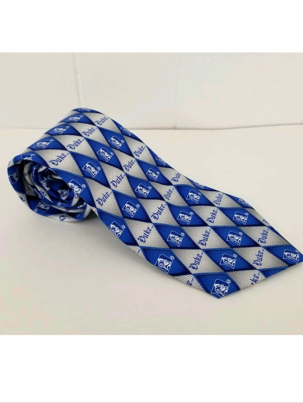 NCAA Duke University Silk Blue Tie